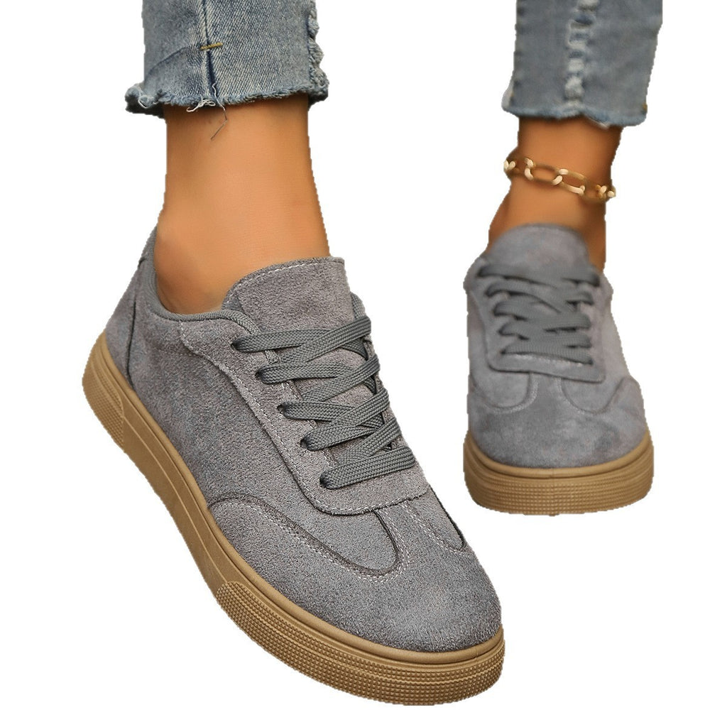 Chaussures élégantes à lacets pour femme - Bout rond casual